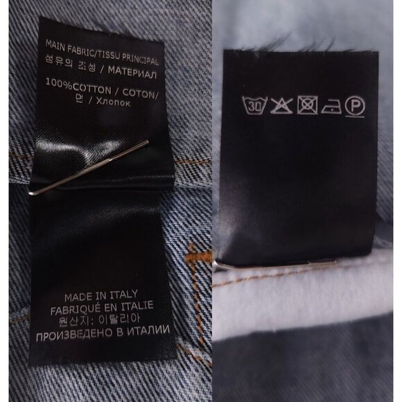 VETEMENTS Denim Black Fire Jacket Size L Mens Unisex Blue $2290 - Picture 14 of 16